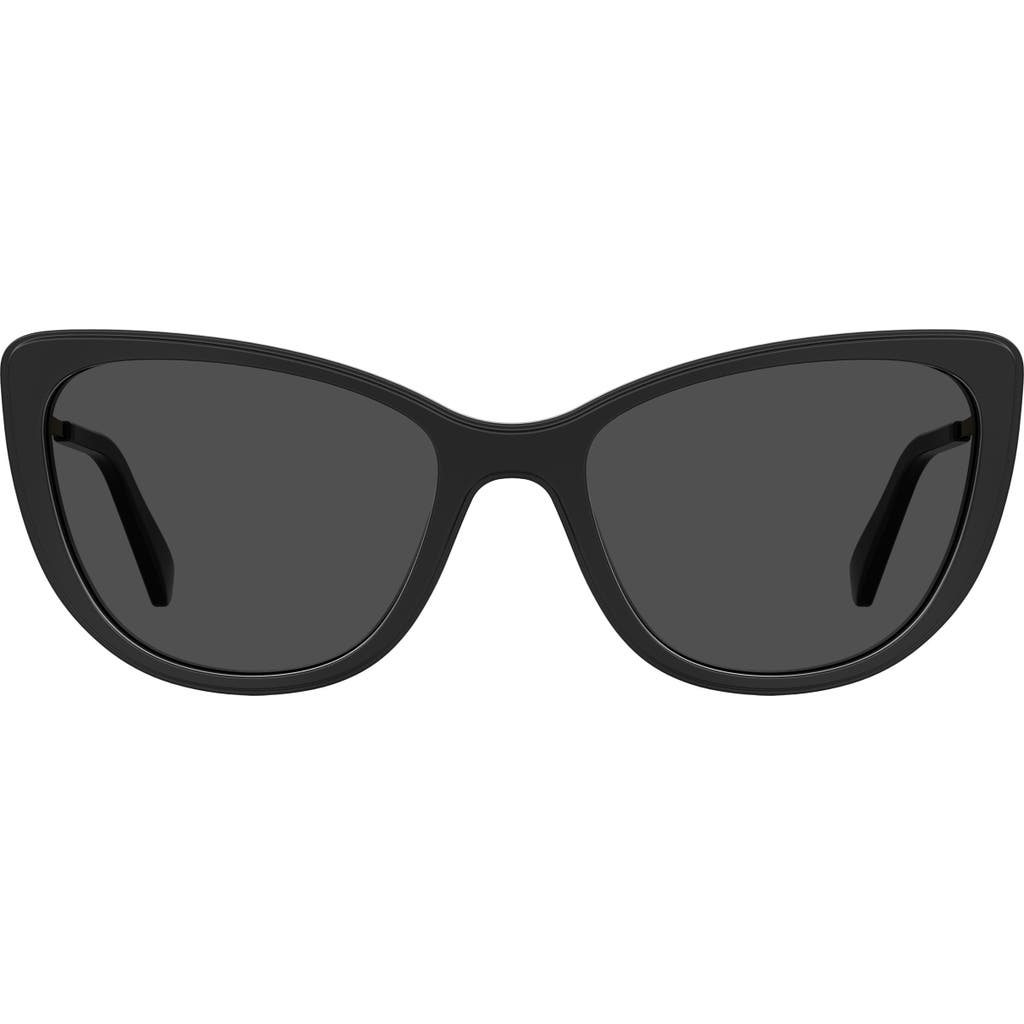 Shop Moschino 54mm Cat Eye Sunglasses In Black/grey