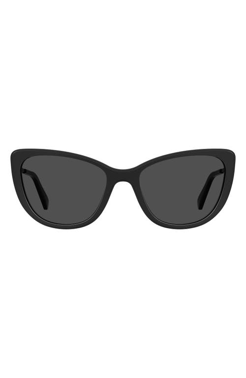 Shop Moschino 54mm Cat Eye Sunglasses In Black/grey