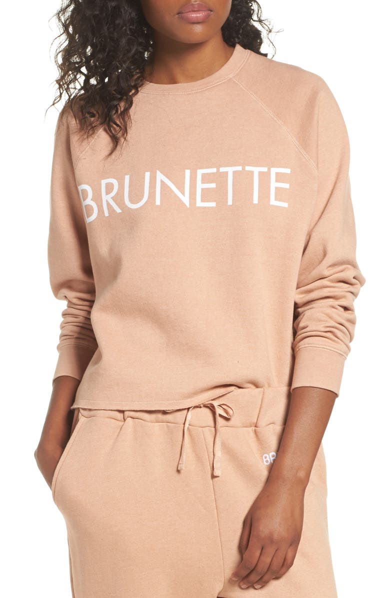 BRUNETTE THE LABEL Middle Sister Brunette Sweatshirt, Main, color, ROSE
