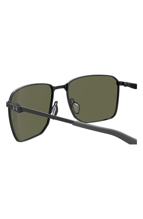 Shop Under Armour 58mm Rectangular Sunglasses In Black/blue Multilayer