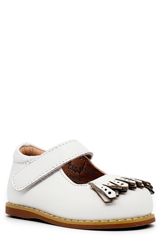 Tippy Tots Shoes Kids' Fringe Mary Jane In White Patent ModeSens