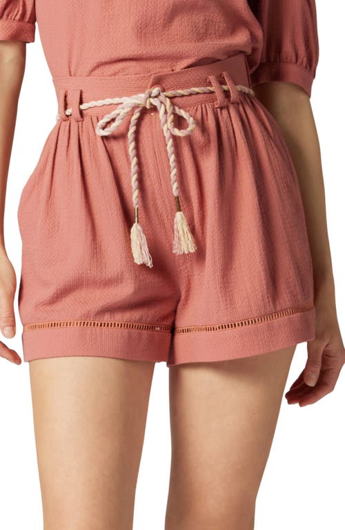 Shop Joie Evelyn Drawstring Shorts In Canyon Rose