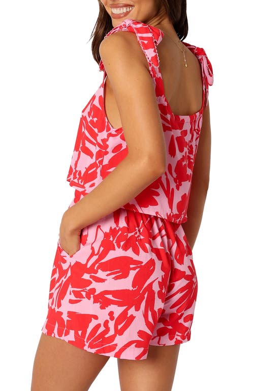 Petal And Pup Petal & Pup Kayla Floral Tank & Shorts Set In Pink