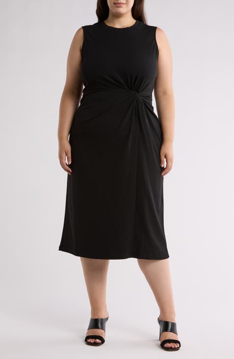 Twist Front Tank Dress (Plus)