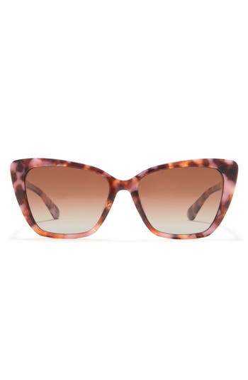 Kate Spade New York Lucca 55mm Cat Eye Sunglasses In Brown