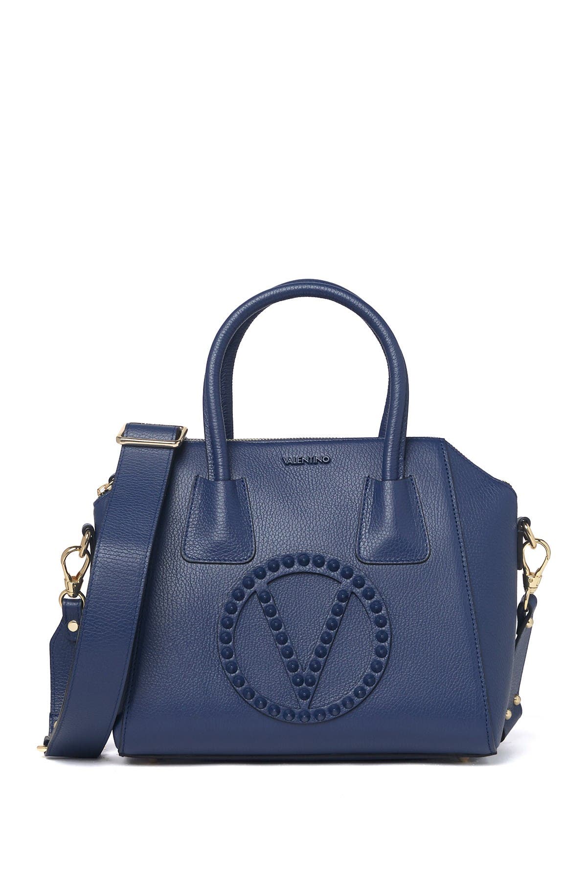 valentino minimi studded leather tote