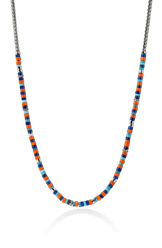 Shop John Hardy Heishi Beaded Necklace In Silver