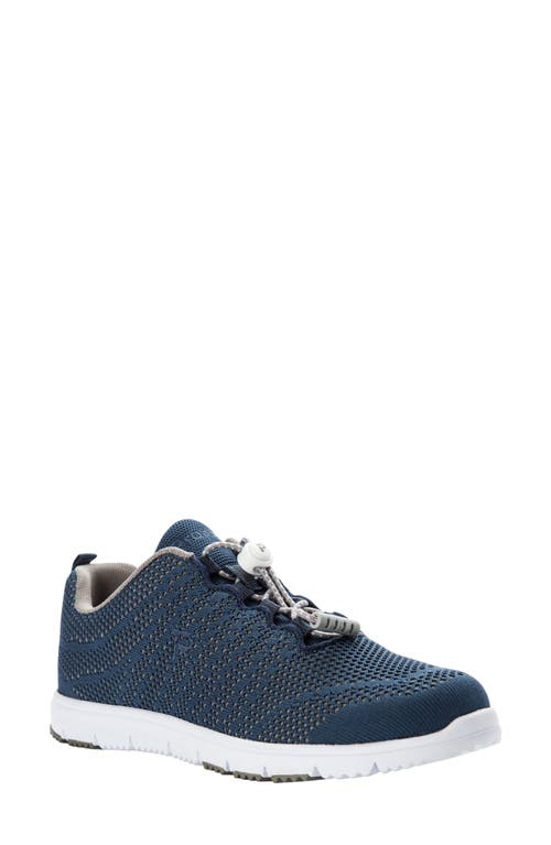Propét Travelwalker Evo Mesh Sneaker in Cape Code Blue Fabric