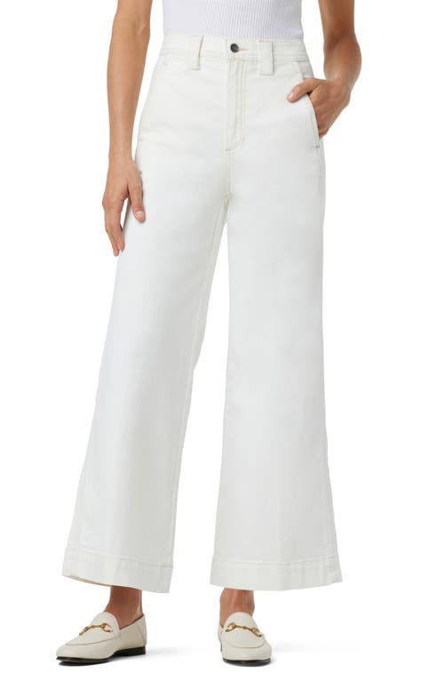 The Avery High Waist Ankle Wide Leg Jeans in Milk
