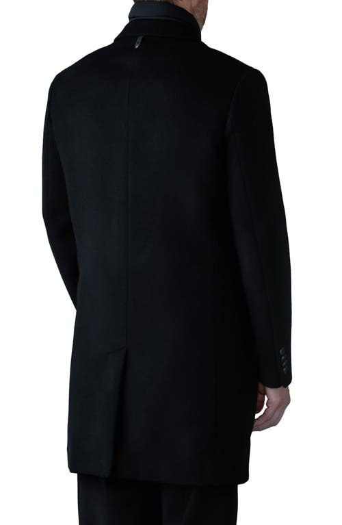 Mackage Skai-slb Virgin Wool Coat With Removable Down Bib In Black