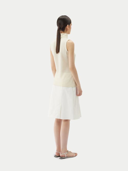 Gobi Mongolian Cashmere Lightweight Cashmere Silk Turtleneck In Marshmallow