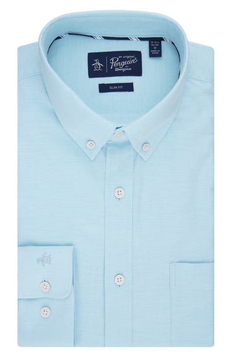 Abbot Brushed Oxford Slim Fit Dress Shirt