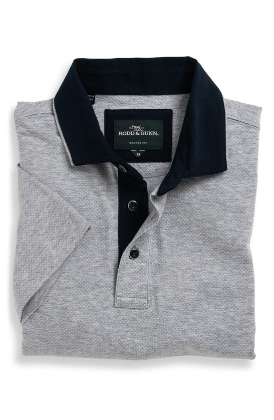 Rodd & Gunn Stanley Sports Fit Dot Short Sleeve Polo In Smoke