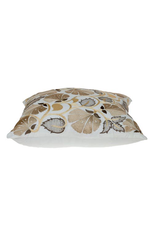 Parkland Collection Cassidy Embroidered Throw Pillow In White