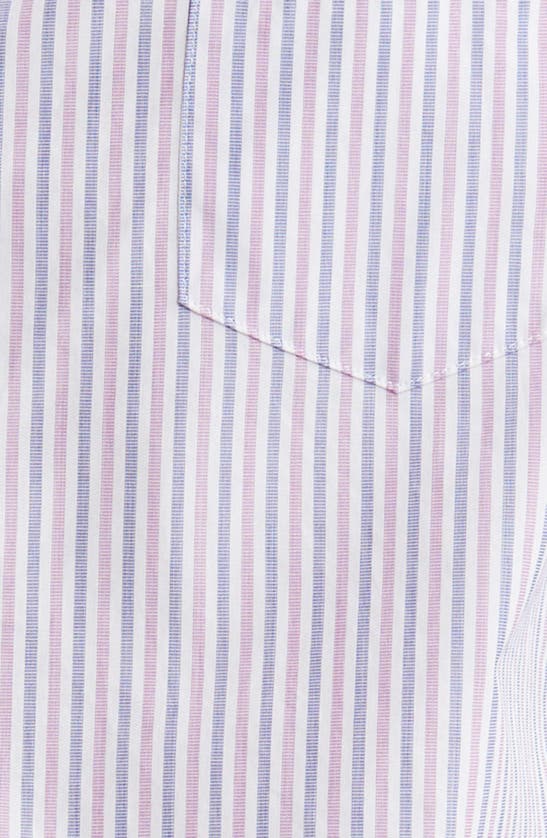 Shop Frank & Eileen Relaxed Button-up Shirt In Navy Pink Multi Stripe
