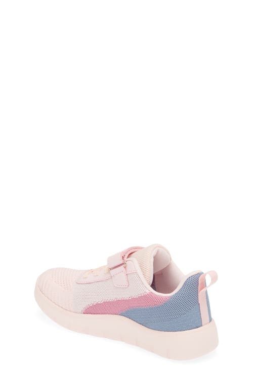 Dream Pairs Knit Low Top Sneaker In Pink/grey/blue