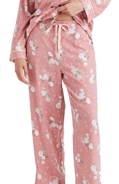 Shop Papinelle Yolly Cosy Print Pajamas In Rose Blush