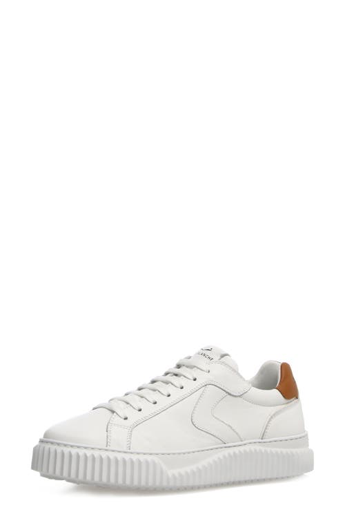Lipari Sneaker in White/Tobacco