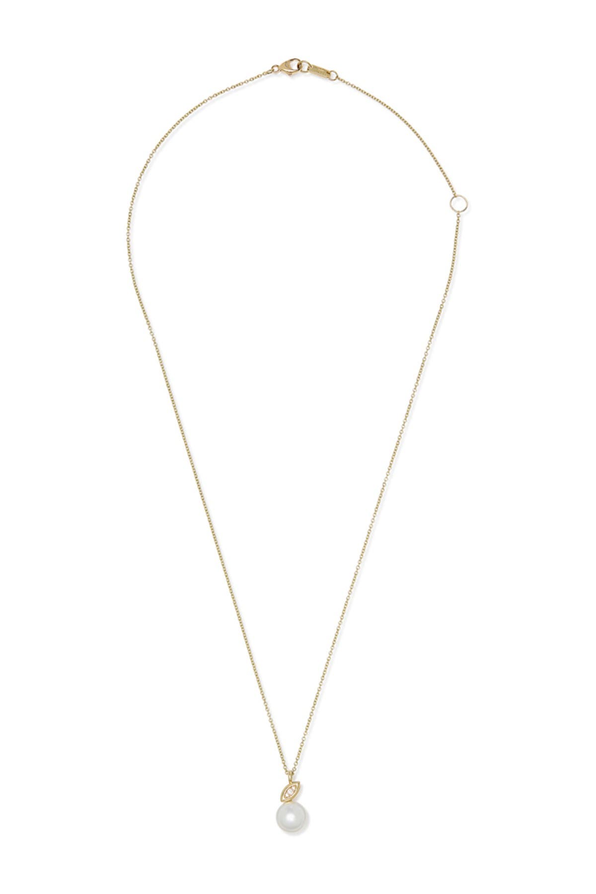 Ippolita Nova 18k Yellow Gold Pave Diamond & Freshwater Pearl Pendant Necklace