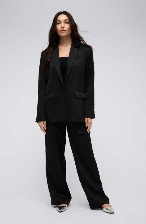KENNETH COLE KENNETH COLE ONE-BUTTON SATIN BLAZER 