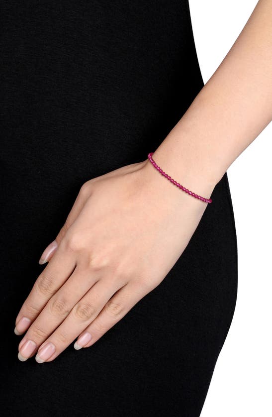 Shop Delmar Beaded Bracelet In Ruby