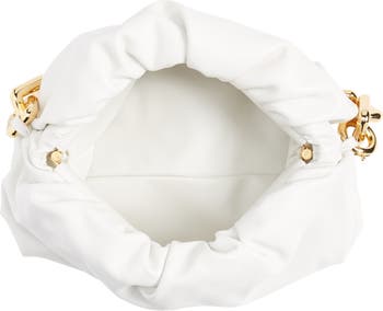 Bottega Veneta Baguette Pochette Chain Bag in White