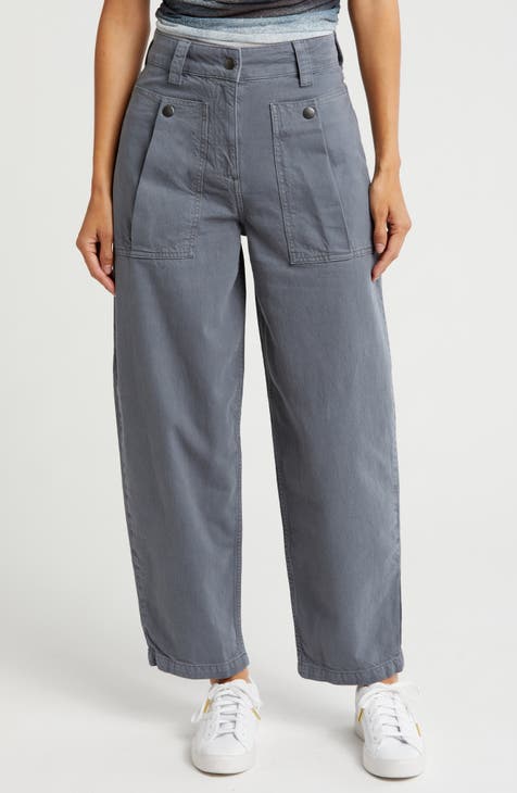 Balloon Tapered Pocket Cotton & Linen Cargo Pants