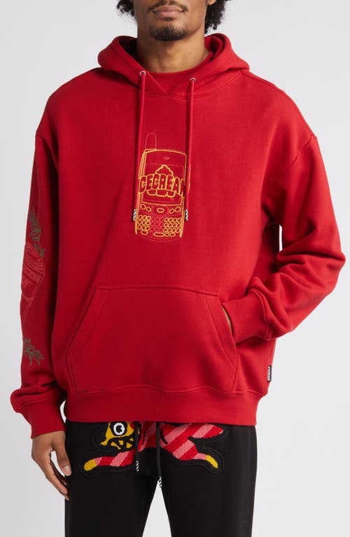 ICECREAM Dollar Caps Embroidered Cotton Hoodie Chili Pepper at Nordstrom,