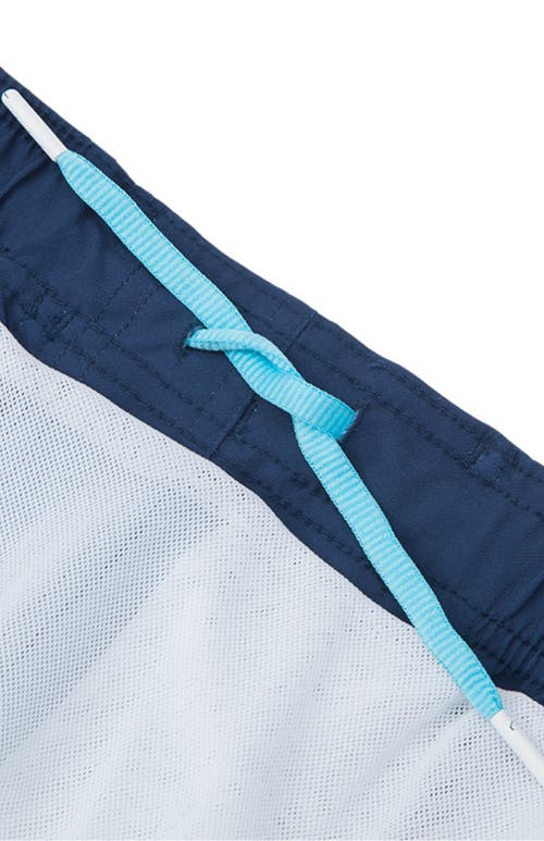 Rokka&rolla Kids' 4-way Stretch Quick-dry Swim Trunks With Mesh Lining And Upf 50+ Protection In Glacier Blue