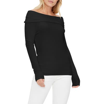 Michael Stars Elaine Convertible Off The Shoulder Top, Size One Size - Black