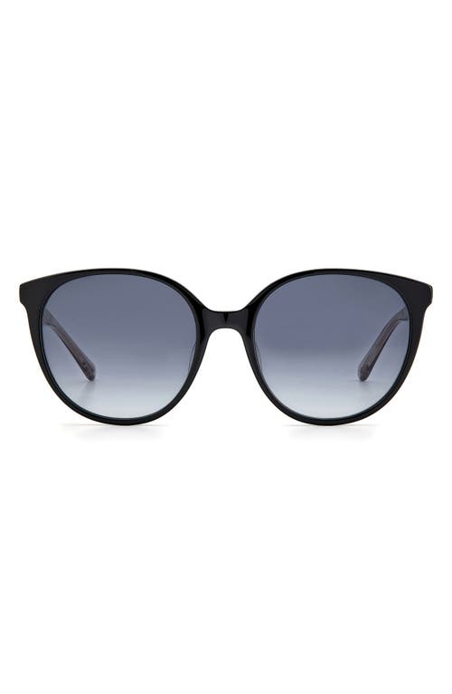 Shop Kate Spade New York Kimberlyn 56mm Gradient Cat Eye Sunglasses In Black/grey Shaded