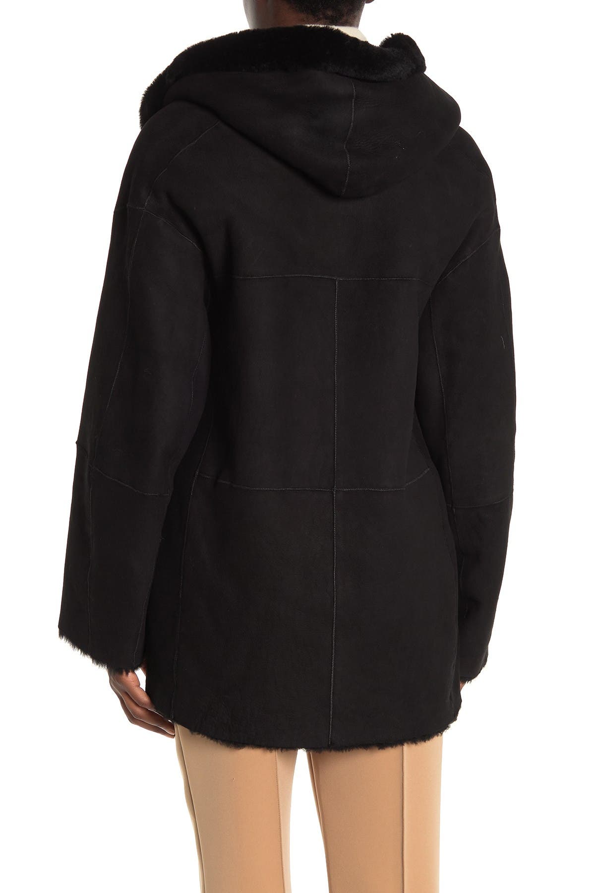 vince shearling cardigan coat