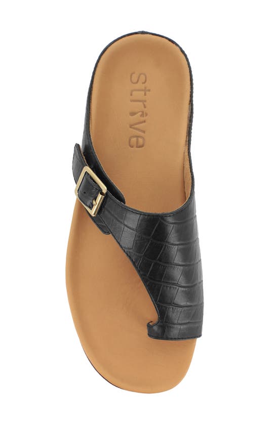 Shop Strive Ithaca Slide Sandal In Black Croc