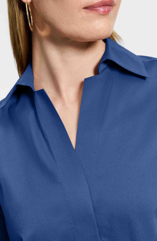 Foxcroft Taylor Stretch Shirt In Pacific Blue