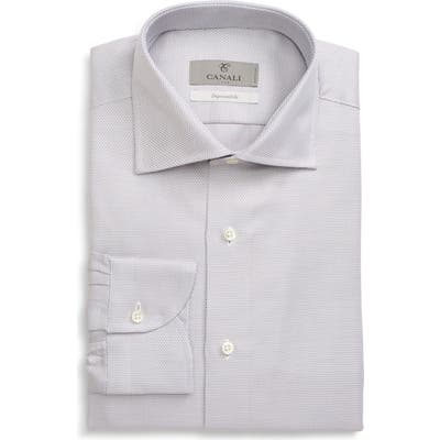 Canali Impeccabile Regular Fit Print Dress Shirt, Beige