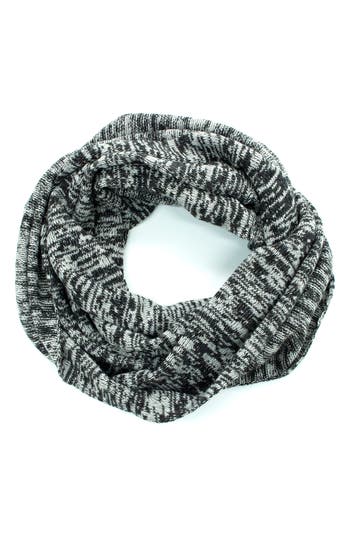 Portolano Tweed Infinity Neckwarmer In Black/latte