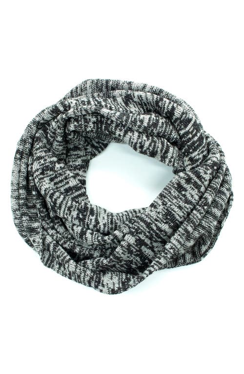 Portolano Tweed Infinity Neckwarmer In Black/latte