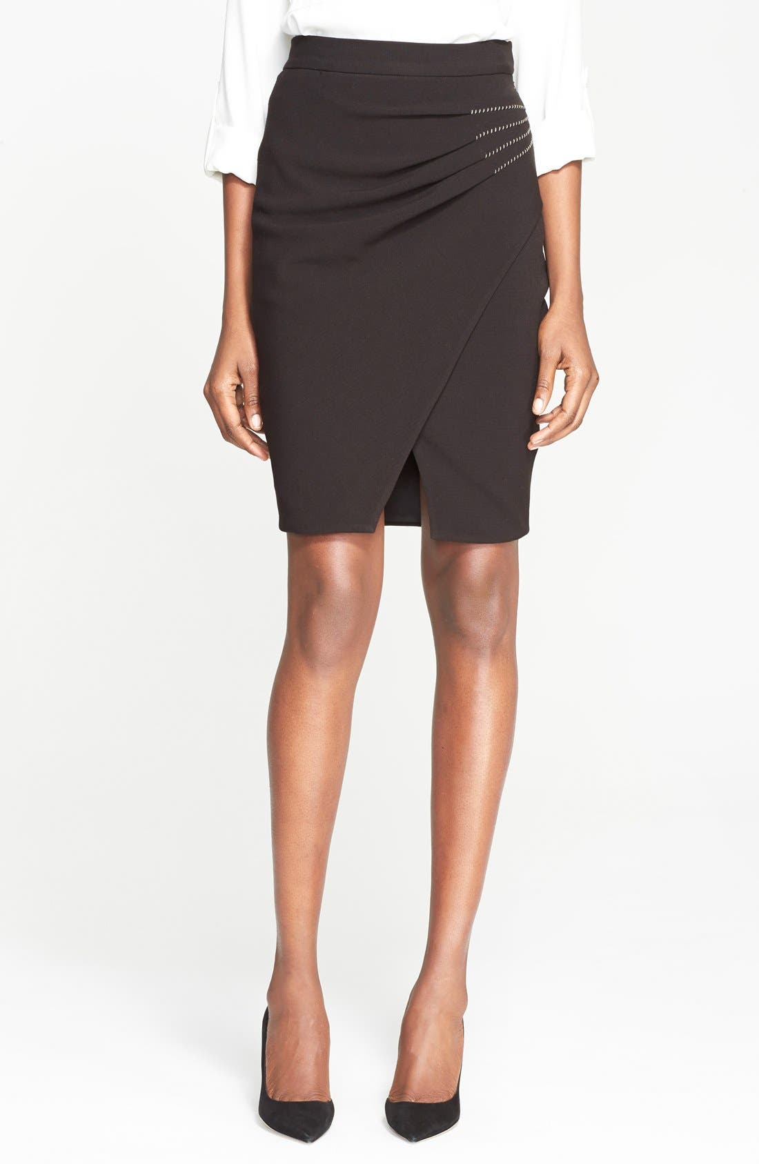 L'AGENCE 'Karen' Side Pleat Wrap Pencil Skirt Nordstrom