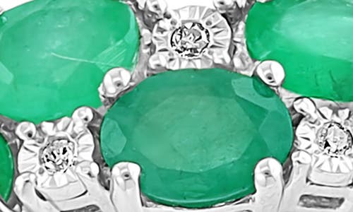 Effy Sterling Silver Diamond Band Ring In Emerald