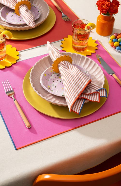 Atelier Saucier Macaw Recycled Tablecloth In Cream