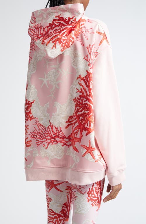 Shop Versace La Vacanza Hoodie In 2pv00-dusty Rose Multicolor