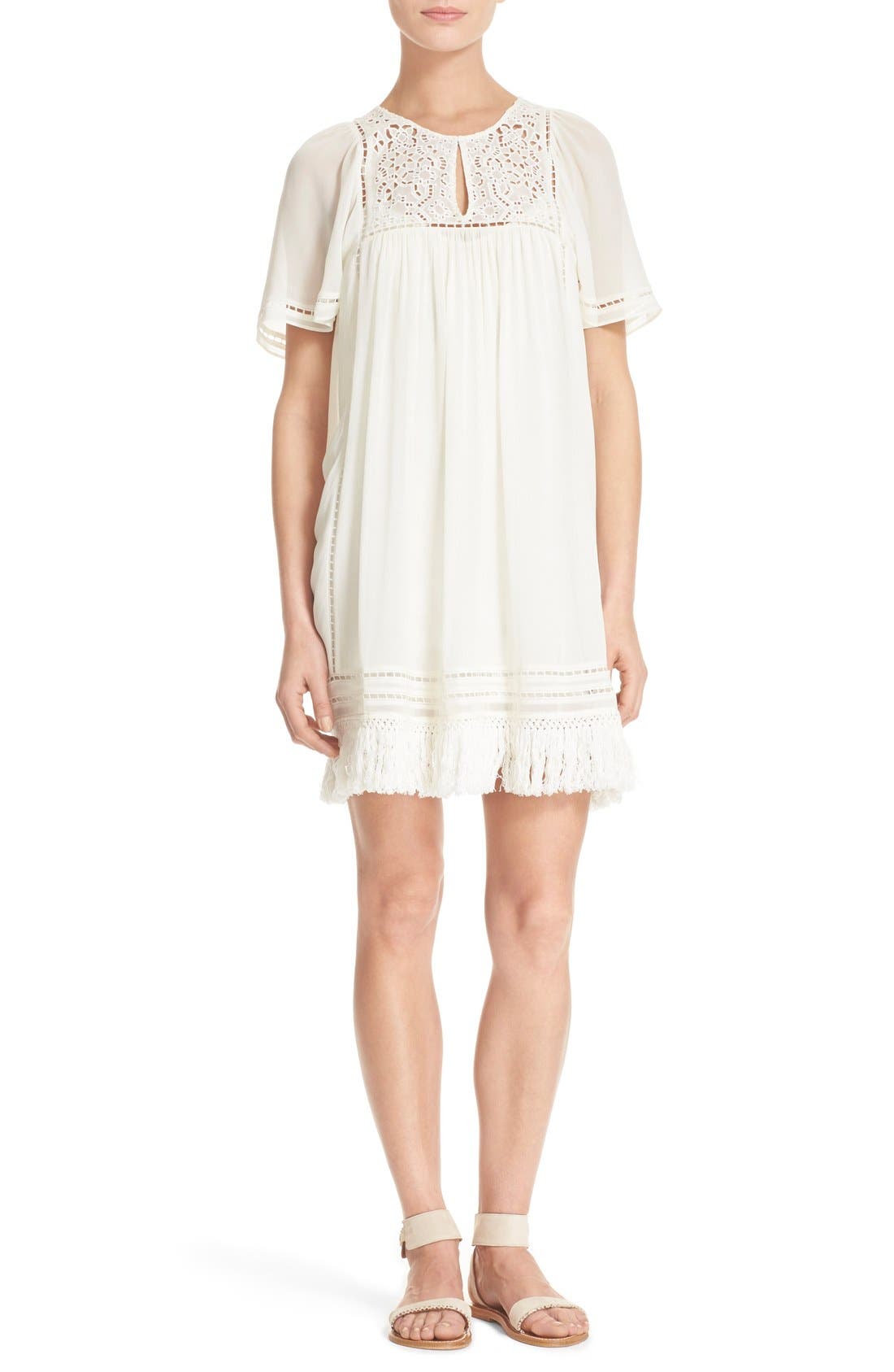 Joie 'Rainey' Silk Babydoll Dress Nordstrom