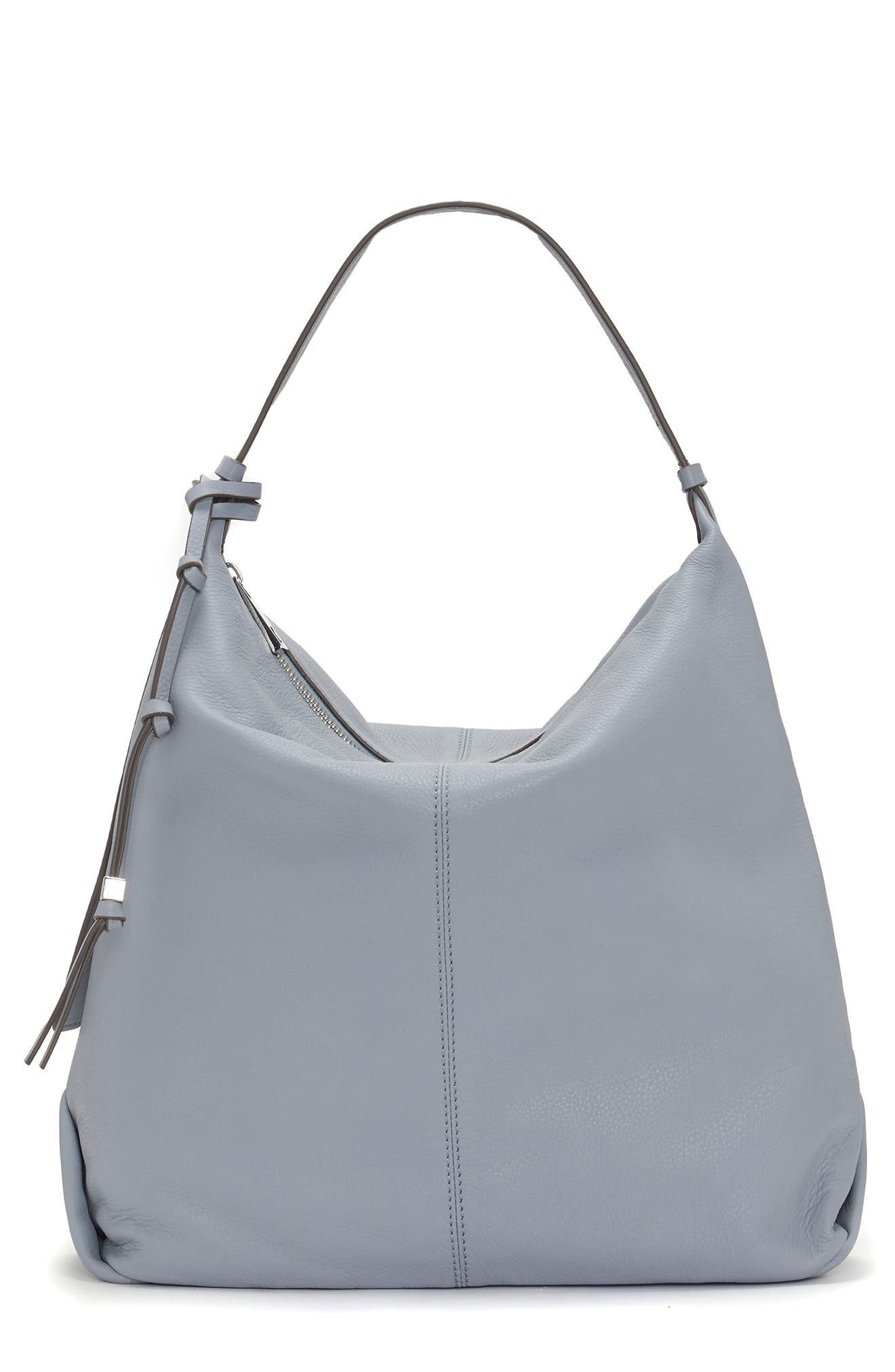 gray leather hobo bolsa