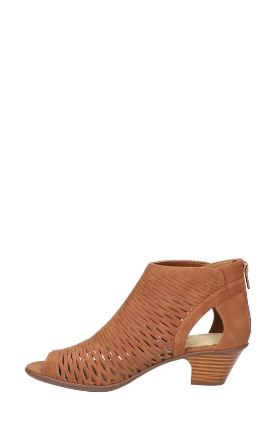 Shop Easy Street Sunrise Cutout Bootie Sandal In Tan
