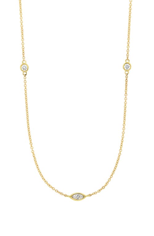 Bony Levy 18K Gold Diamond Station Necklace in 18K Yellow Gold at Nordstrom