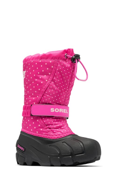 Sorel Flurry Weather Resistant Snow Boot In Fuchsia Fizz/black