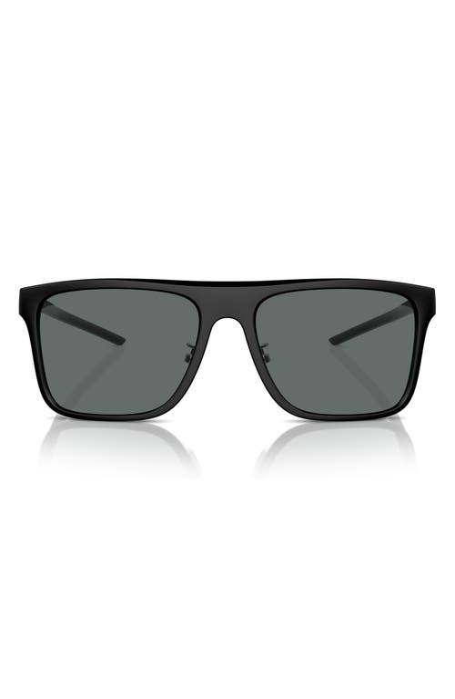 Scuderia Ferrari 58mm Polarized Square Sunglasses in Matte Black at Nordstrom
