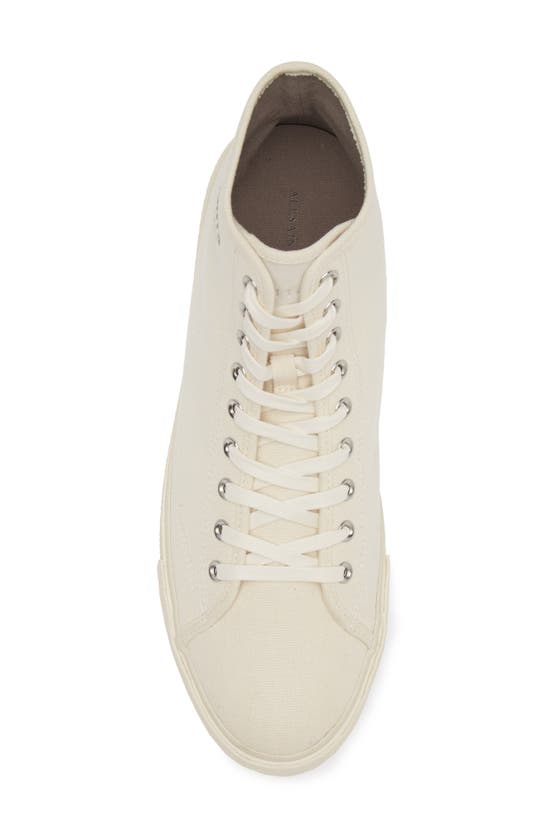 Shop Allsaints Underground High Top Canvas Sneaker In Off White