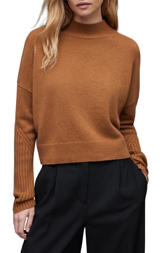 Orion Cashmere Sweater In Tan Brown