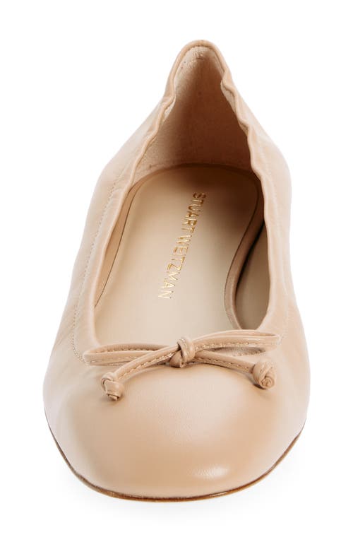 Shop Stuart Weitzman Bria Ballet Flat In Adobe